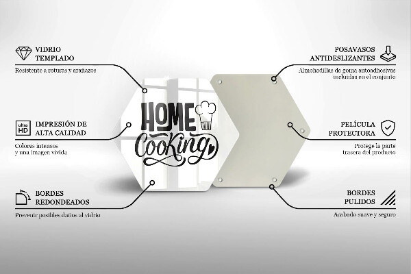 Tagliere in vetro Home cooking