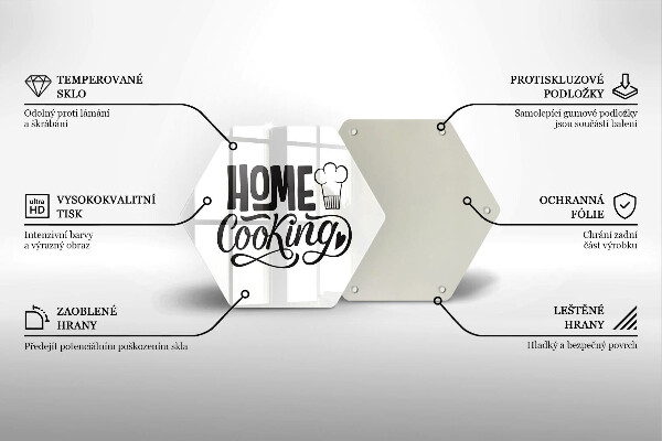 Tagliere in vetro Home cooking