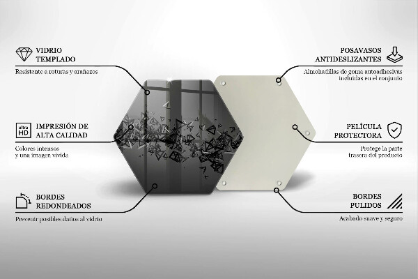Tagliere in vetro Forme astratte 3D