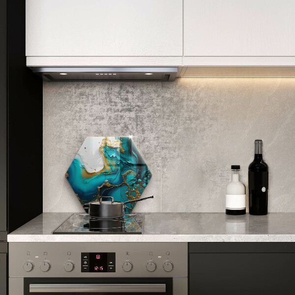 Tagliere in vetro temperato Astrazione turchese