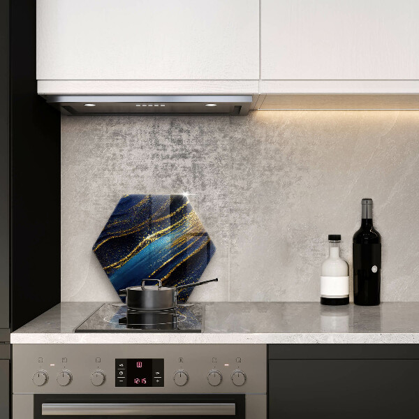 Tagliere in vetro temperato Astrazione blu navy