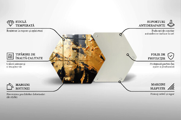 Tagliere in vetro temperato Texture di vernice elegante