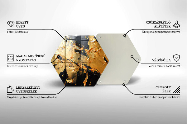 Tagliere in vetro temperato Texture di vernice elegante