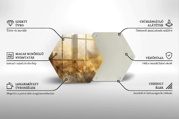 Tagliere in vetro temperato Trama ricca