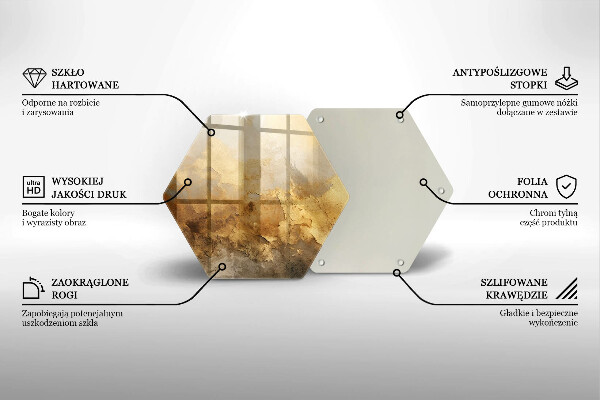 Tagliere in vetro temperato Trama ricca