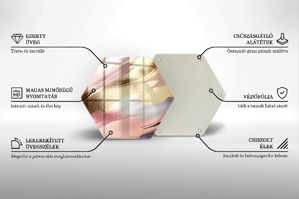 Tagliere in vetro temperato Macchie pastello