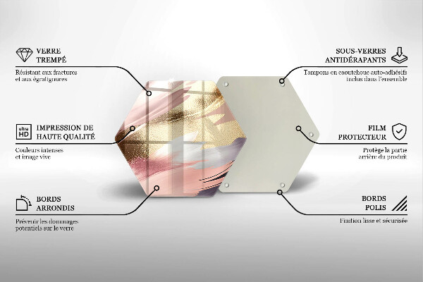Tagliere in vetro temperato Macchie pastello