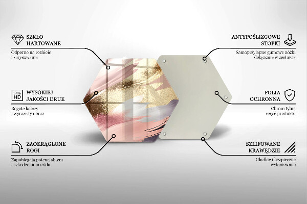 Tagliere in vetro temperato Macchie pastello