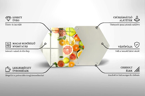 Tagliere in vetro temperato Agrumi