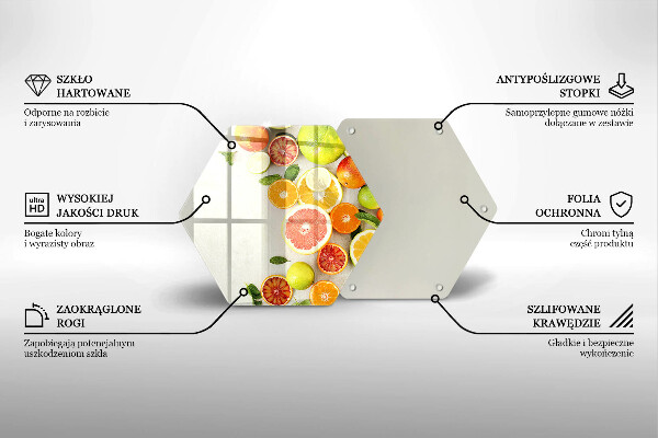 Tagliere in vetro temperato Agrumi