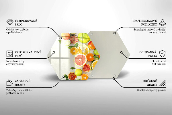 Tagliere in vetro temperato Agrumi