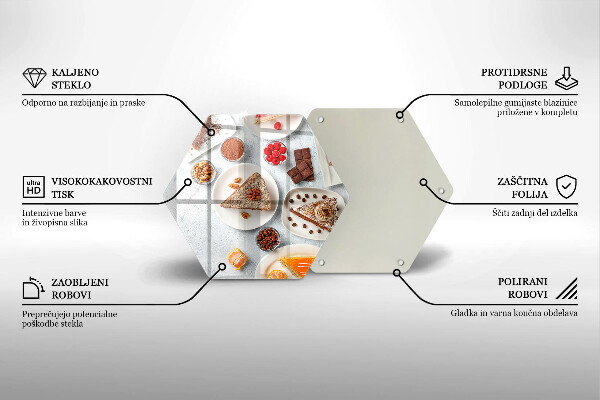 Tagliere in vetro temperato La dolcezza della torta