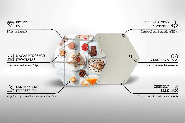 Tagliere in vetro temperato La dolcezza della torta