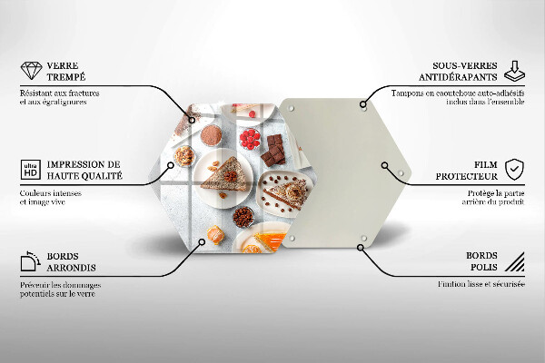 Tagliere in vetro temperato La dolcezza della torta