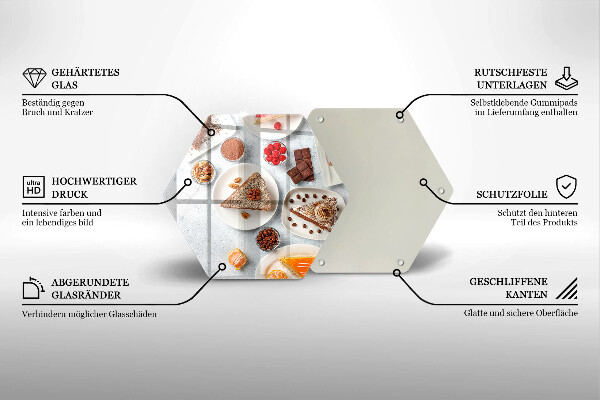 Tagliere in vetro temperato La dolcezza della torta