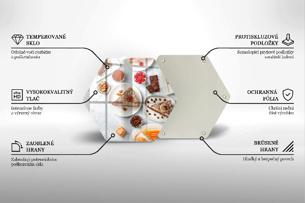 Tagliere in vetro temperato La dolcezza della torta