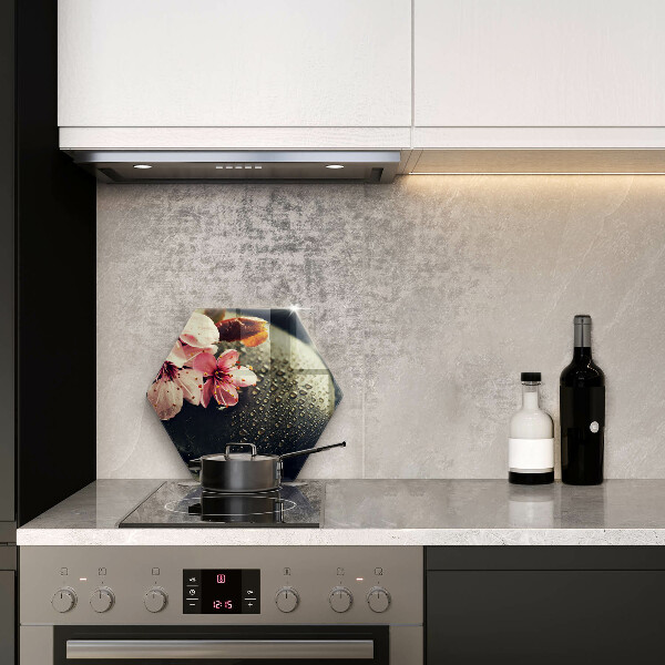 Tagliere in vetro temperato Fiori pietre zen