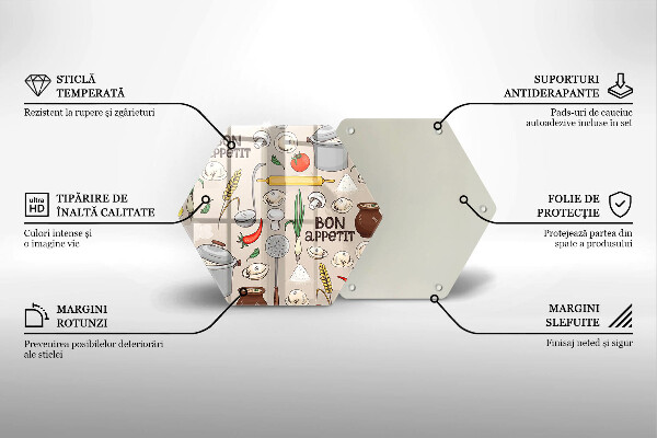 Tagliere in vetro temperato Illustrazione della cucina