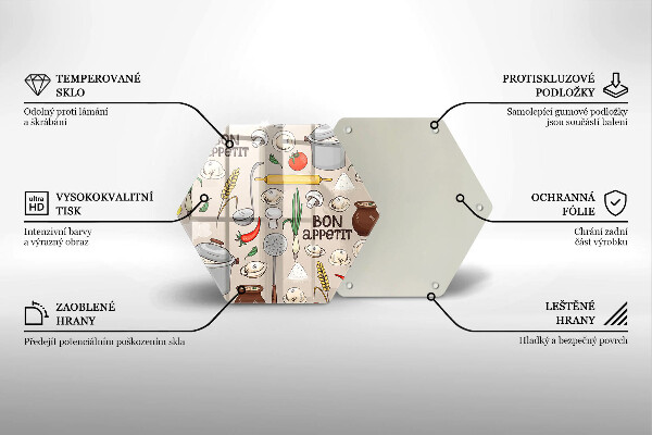 Tagliere in vetro temperato Illustrazione della cucina