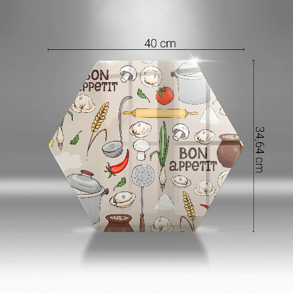 Tagliere in vetro temperato Illustrazione della cucina