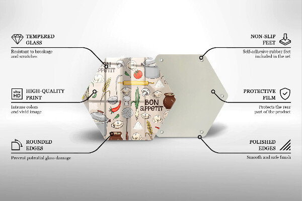 Tagliere in vetro temperato Illustrazione della cucina