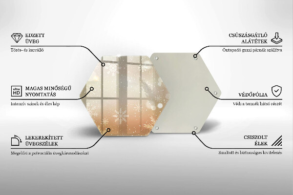 Tagliere in vetro temperato Fiocchi di neve