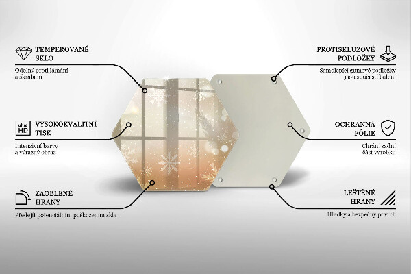 Tagliere in vetro temperato Fiocchi di neve