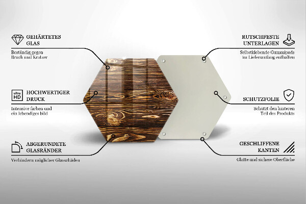 Tagliere in vetro temperato Struttura del legno