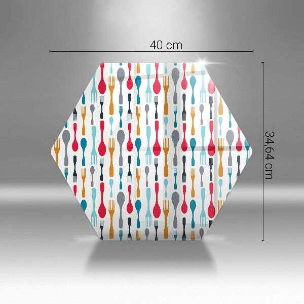 Tagliere in vetro temperato Illustrazione del cucchiaio