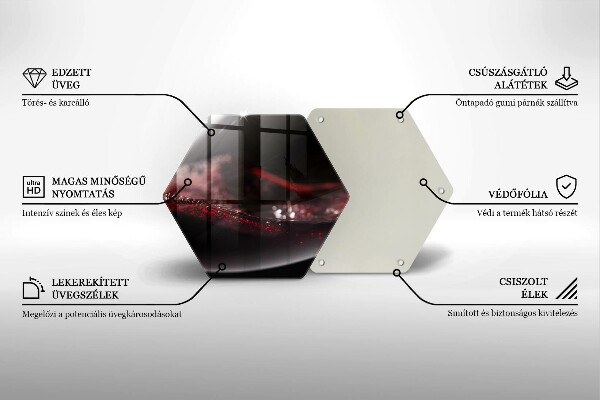 Tagliere in vetro temperato Vino rosso in un bicchiere