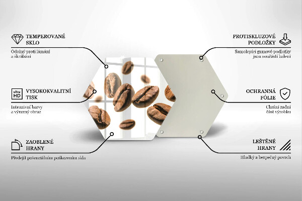 Tagliere in vetro temperato Chicchi di caffè