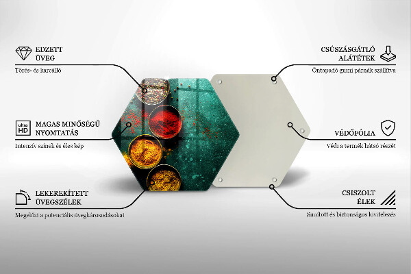 Tagliere in vetro temperato Spezie orientali