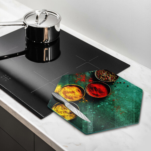 Tagliere in vetro temperato Spezie orientali