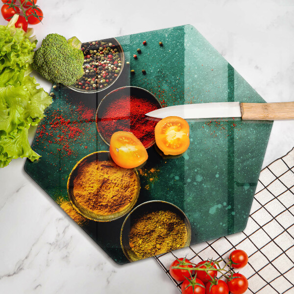 Tagliere in vetro temperato Spezie orientali