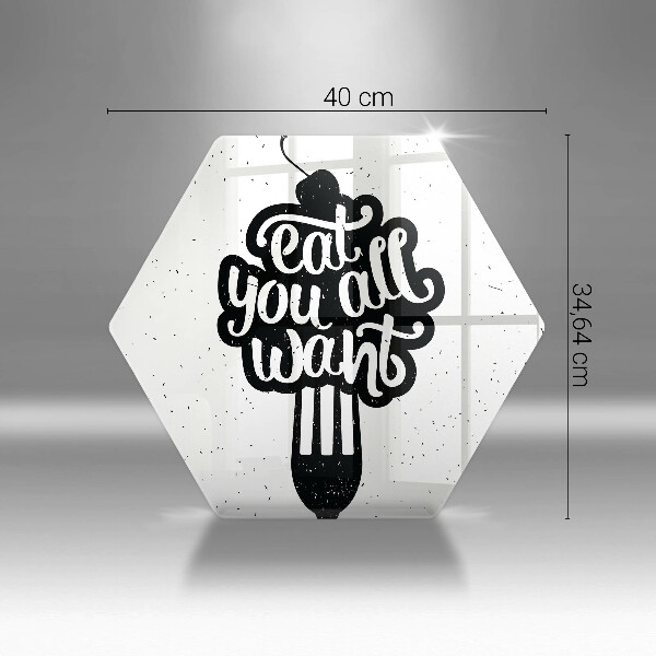 Tagliere in vetro temperato Eat all you want