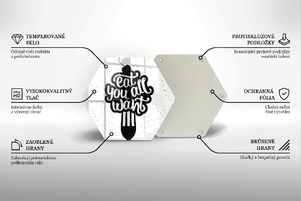 Tagliere in vetro temperato Eat all you want