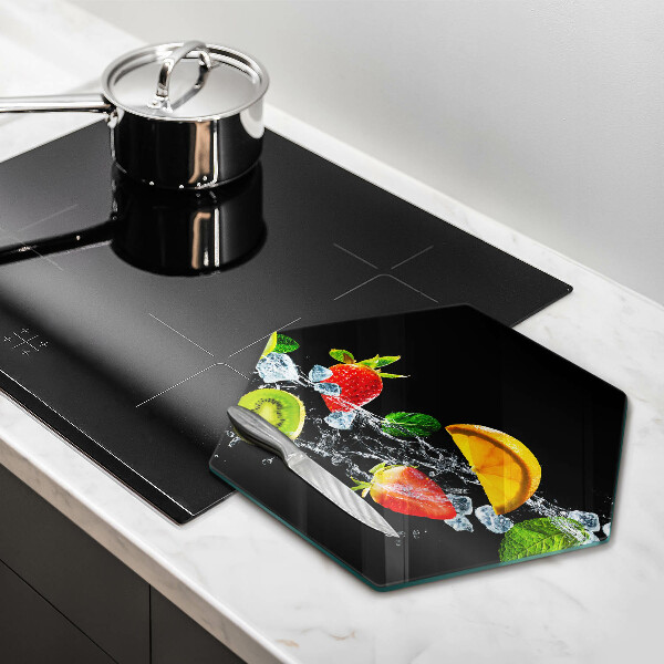 Tagliere in vetro temperato Frutta in acqua