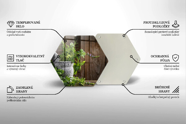 Tagliere in vetro temperato Erbe verdi