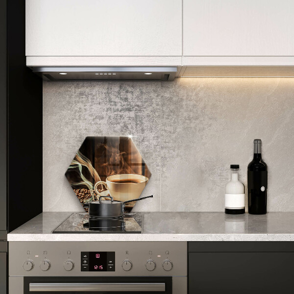 Tagliere in vetro temperato Tazza e chicchi di caffè