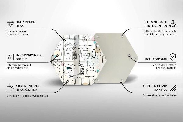 Tagliere in vetro temperato Accessori per la cucina