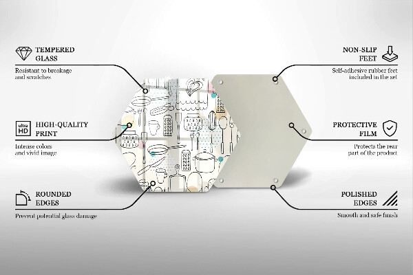 Tagliere in vetro temperato Accessori per la cucina