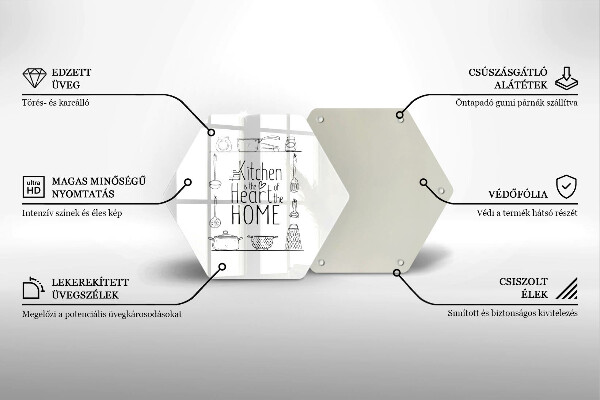 Tagliere in vetro temperato Iscrizione frase
