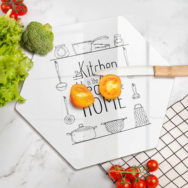 Tagliere in vetro temperato Iscrizione frase