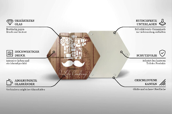 Tagliere in vetro temperato I like cooking