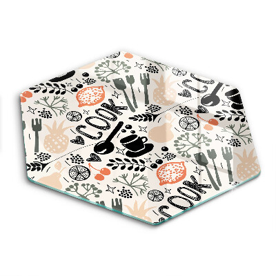 Tagliere in vetro temperato Motivo della cucina dei cartoni animati