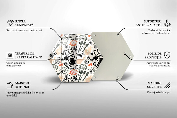 Tagliere in vetro temperato Motivo della cucina dei cartoni animati