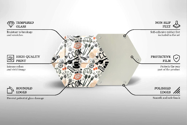 Tagliere in vetro temperato Motivo della cucina dei cartoni animati