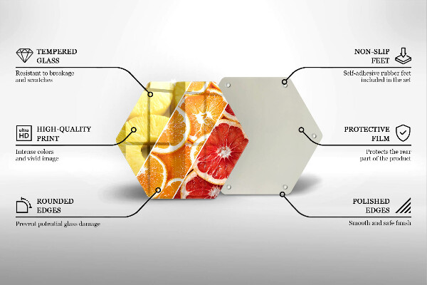 Tagliere in vetro temperato Frutti colorati