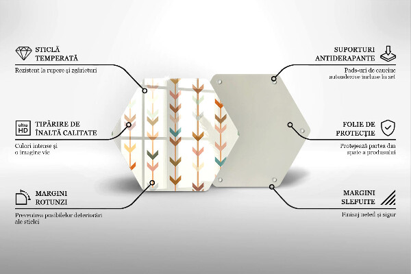Tagliere in vetro temperato Elementi geometrici
