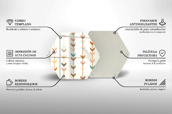 Tagliere in vetro temperato Elementi geometrici